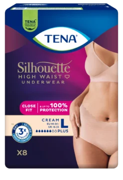 TENA Silhouette Plus L Cream High Waist 8 kpl