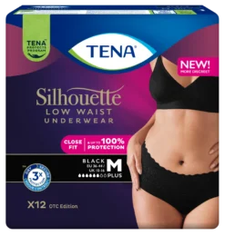 TENA Silhouette Plus M Black Low Waist 12 kpl