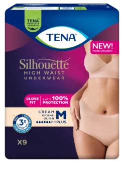 TENA Silhouette Plus M Cream High Waist 9 kpl