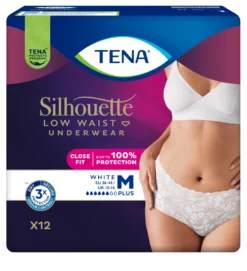 TENA Silhouette Plus M White Low Waist 12 kpl