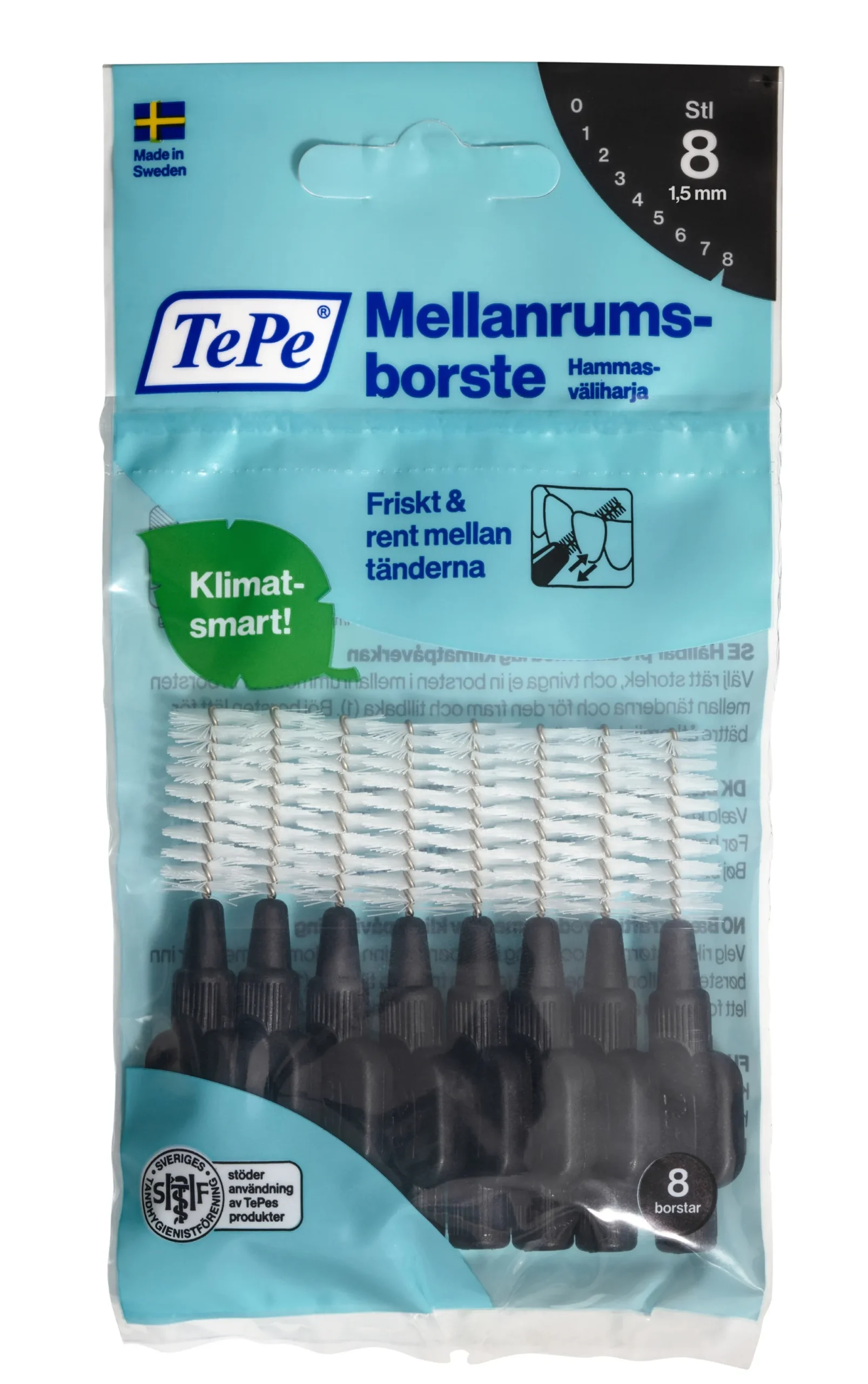 TePe hammasväliharjat 8 kpl -eri kokoja