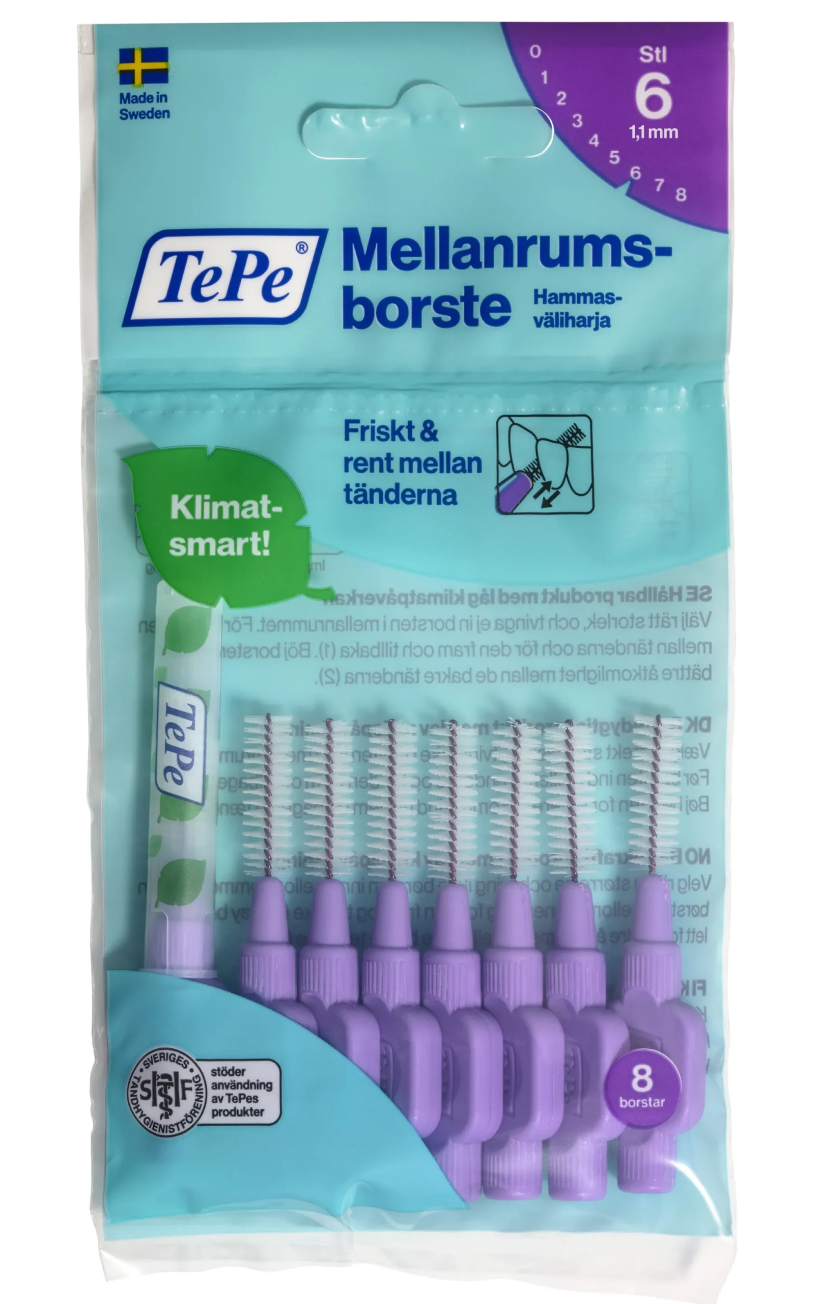 TePe hammasväliharjat 8 kpl -eri kokoja