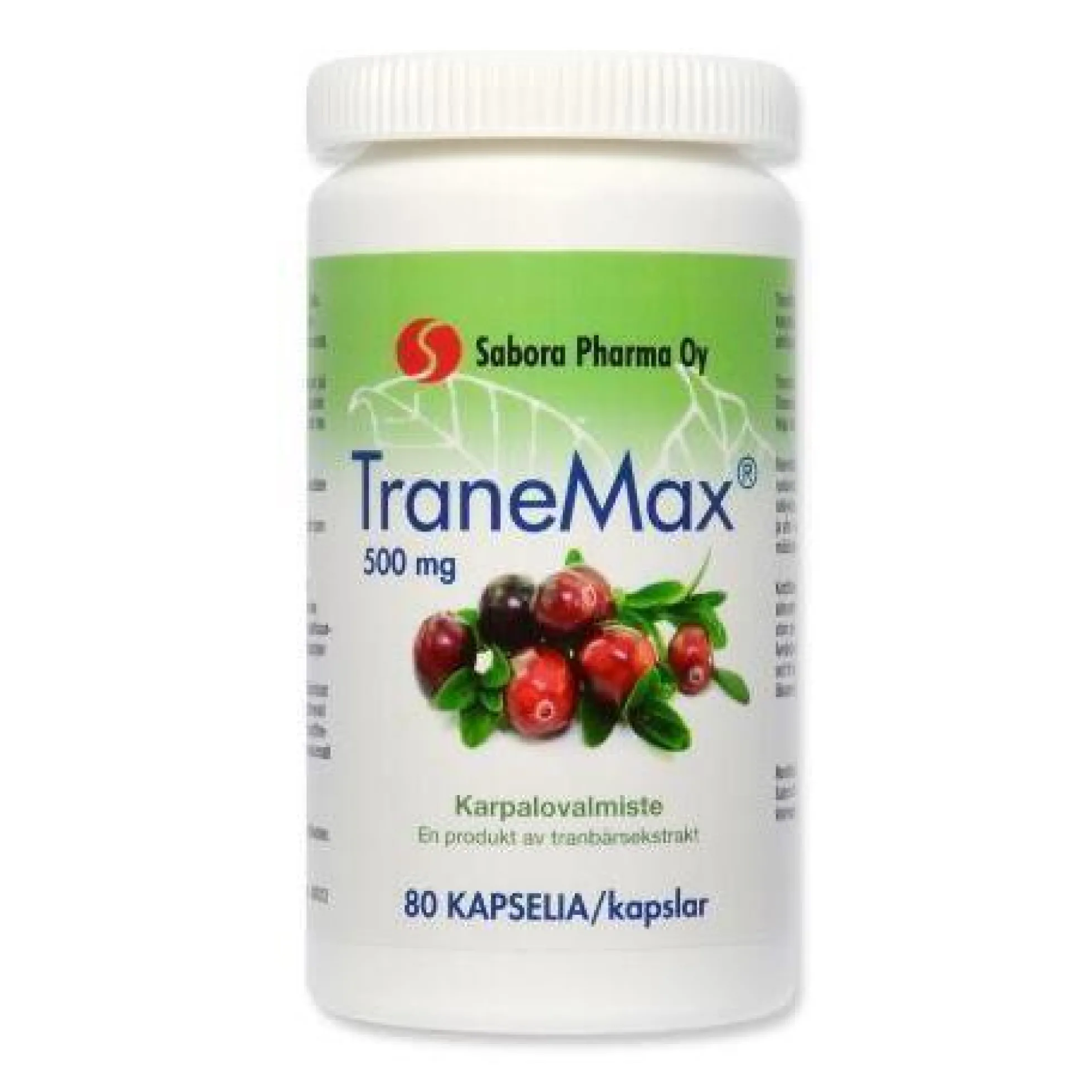 TraneMax karpalovalmiste 500 mg kapseli 80 kpl