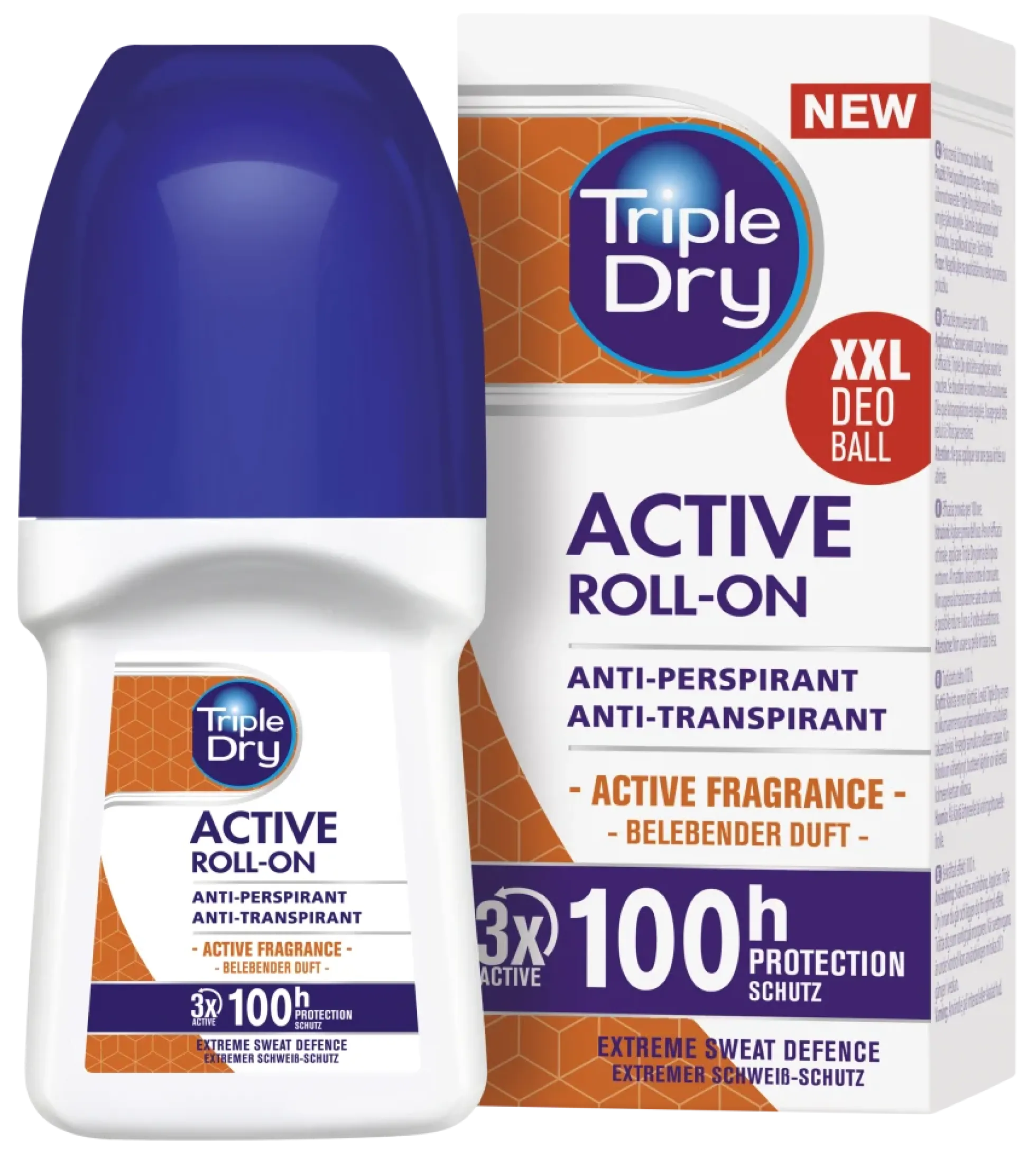 Triple Dry 100h Active Men antiperspirant roll-on tuoksu 50 ml