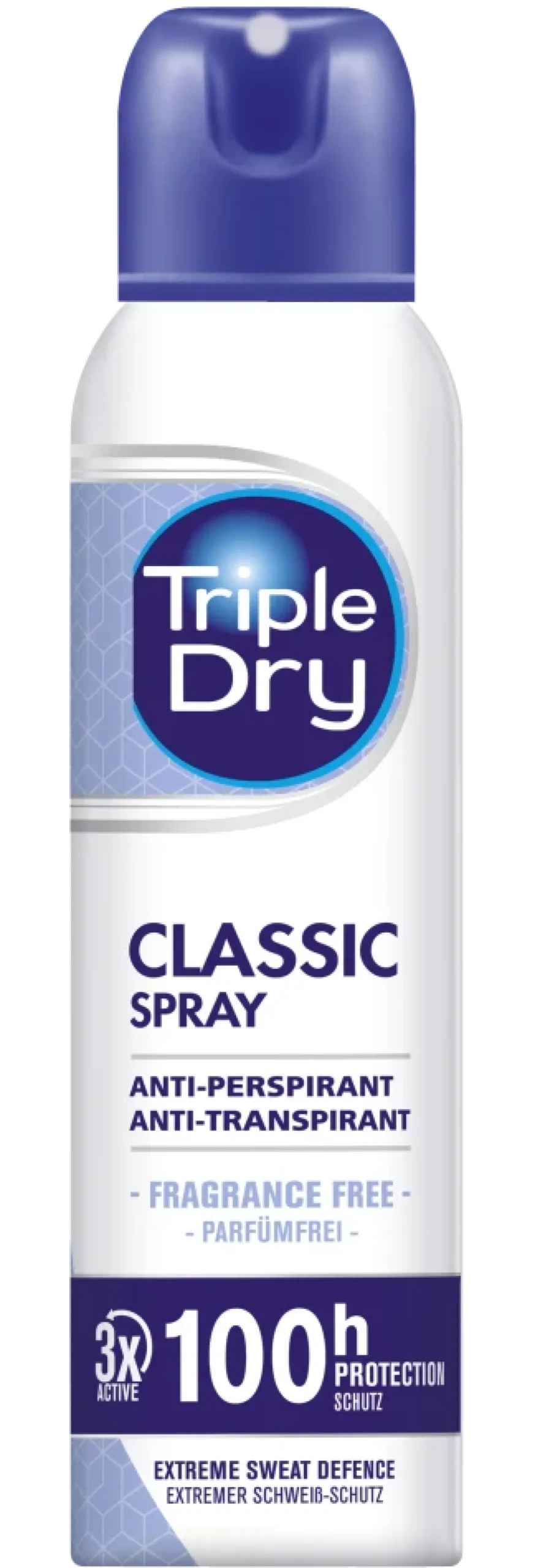 Triple Dry 100h Classic Spray Antiperspirant tuoksuton 150 ml