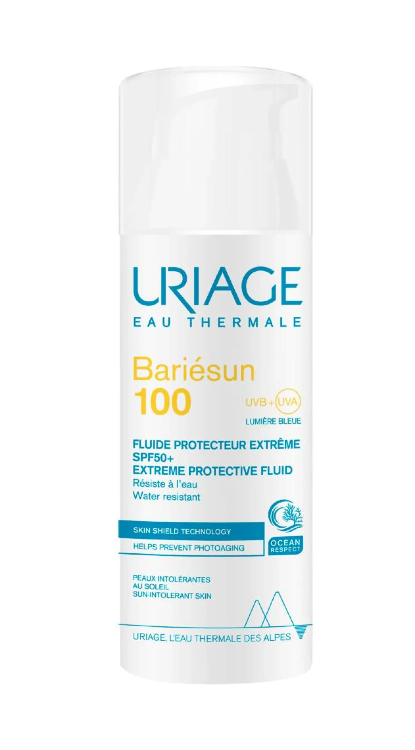 Uriage Bariesun 100 Extreme Protective Fluid SPF50+ aurinkosuojavoide herkälle iholle