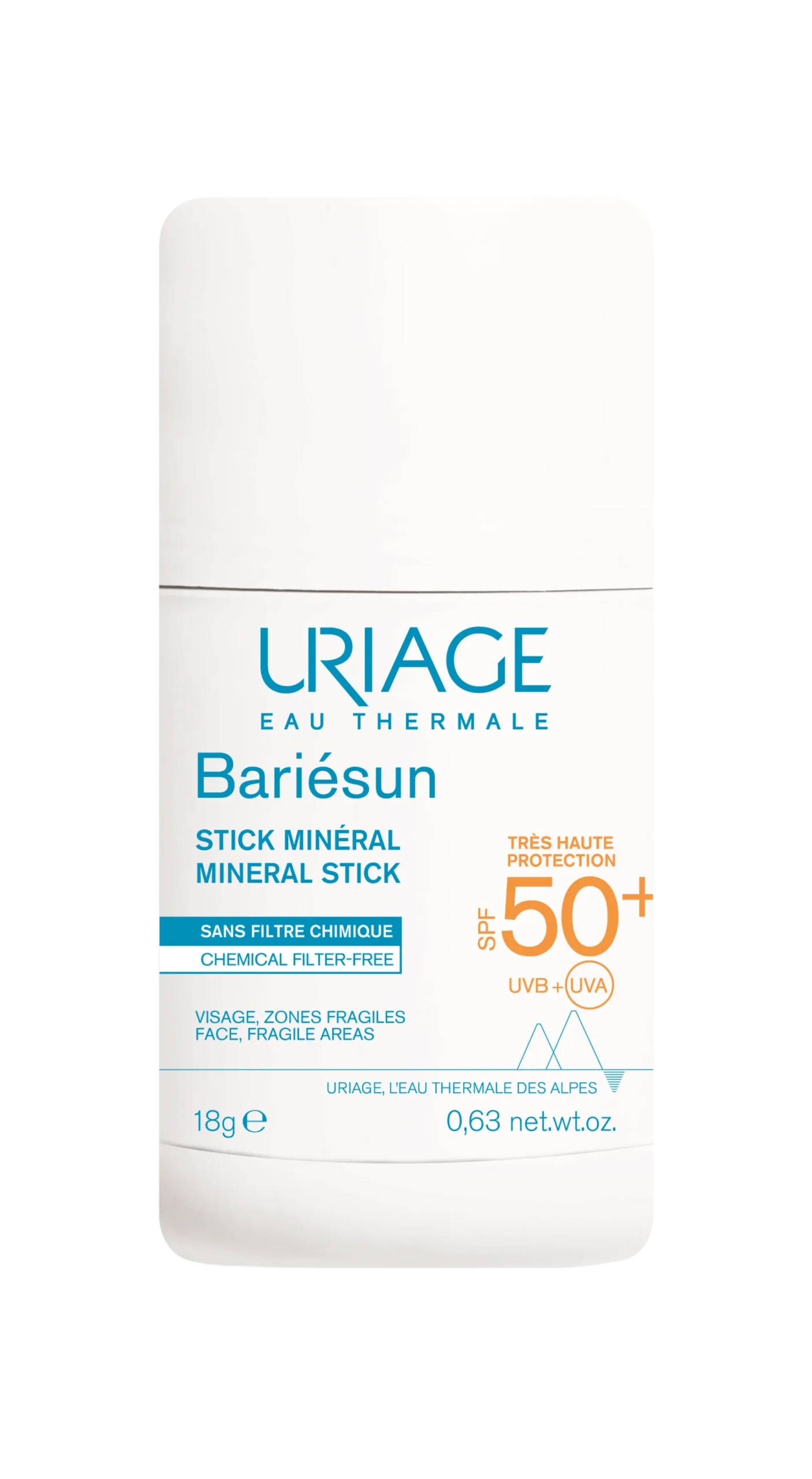 Uriage Bariesun SPF50+ Mineral Stick fysikaalinen aurinkosuojapuikko