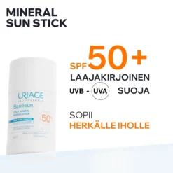 Uriage Bariesun SPF50+ Mineral Stick fysikaalinen aurinkosuojapuikko