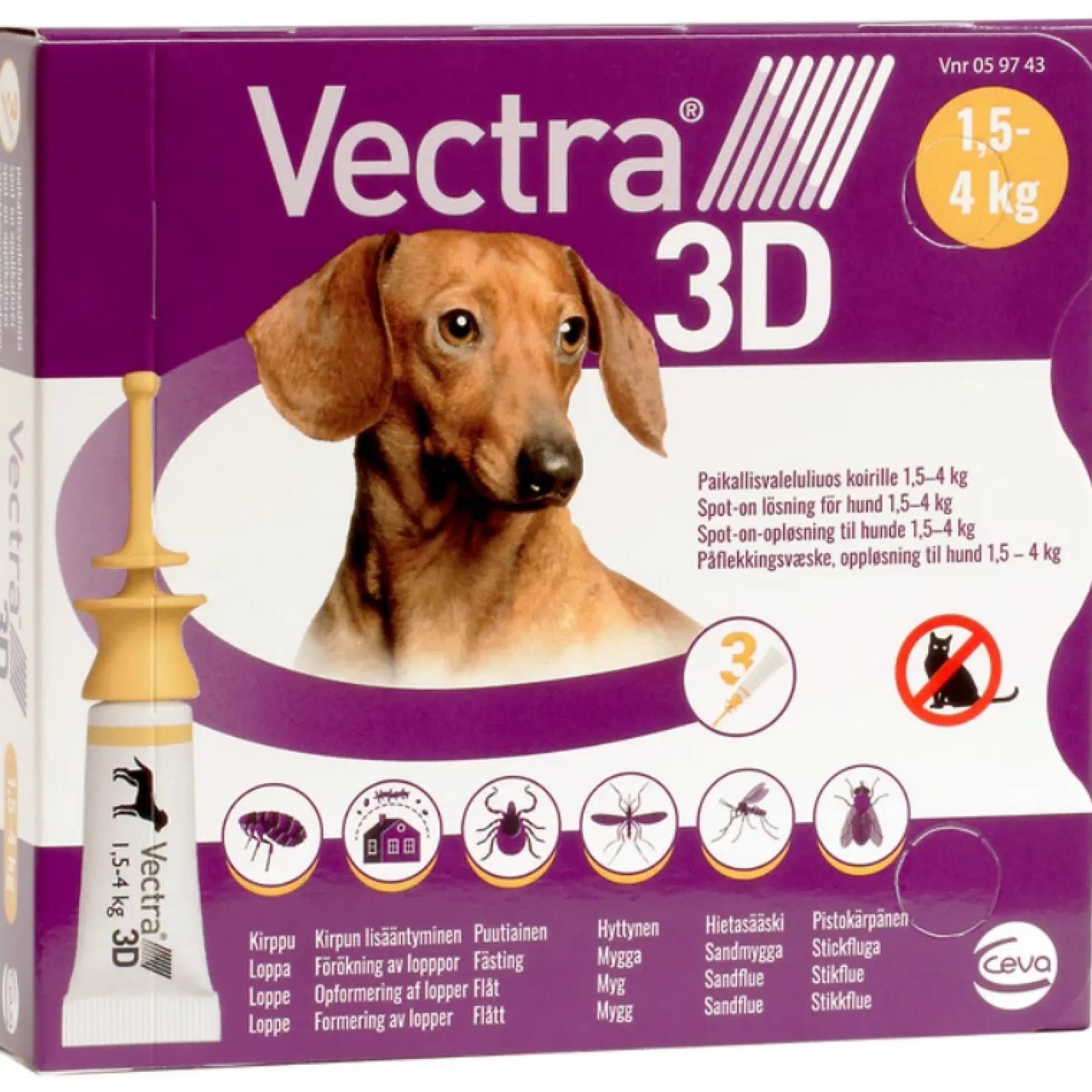Vectra 3D paikallisvaleluliuos koirille