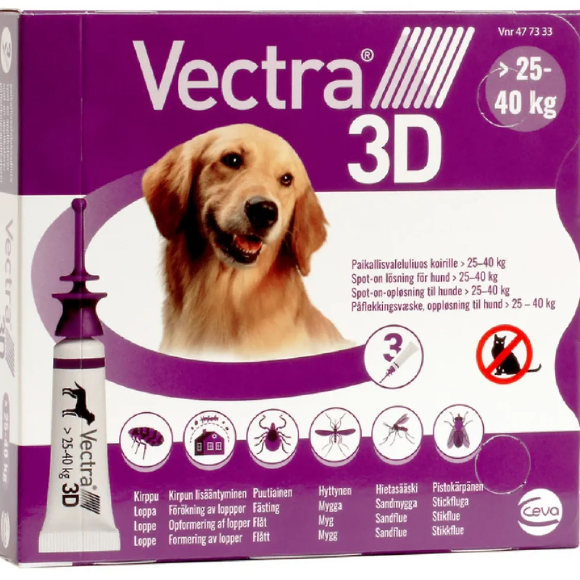 Vectra 3D paikallisvaleluliuos koirille