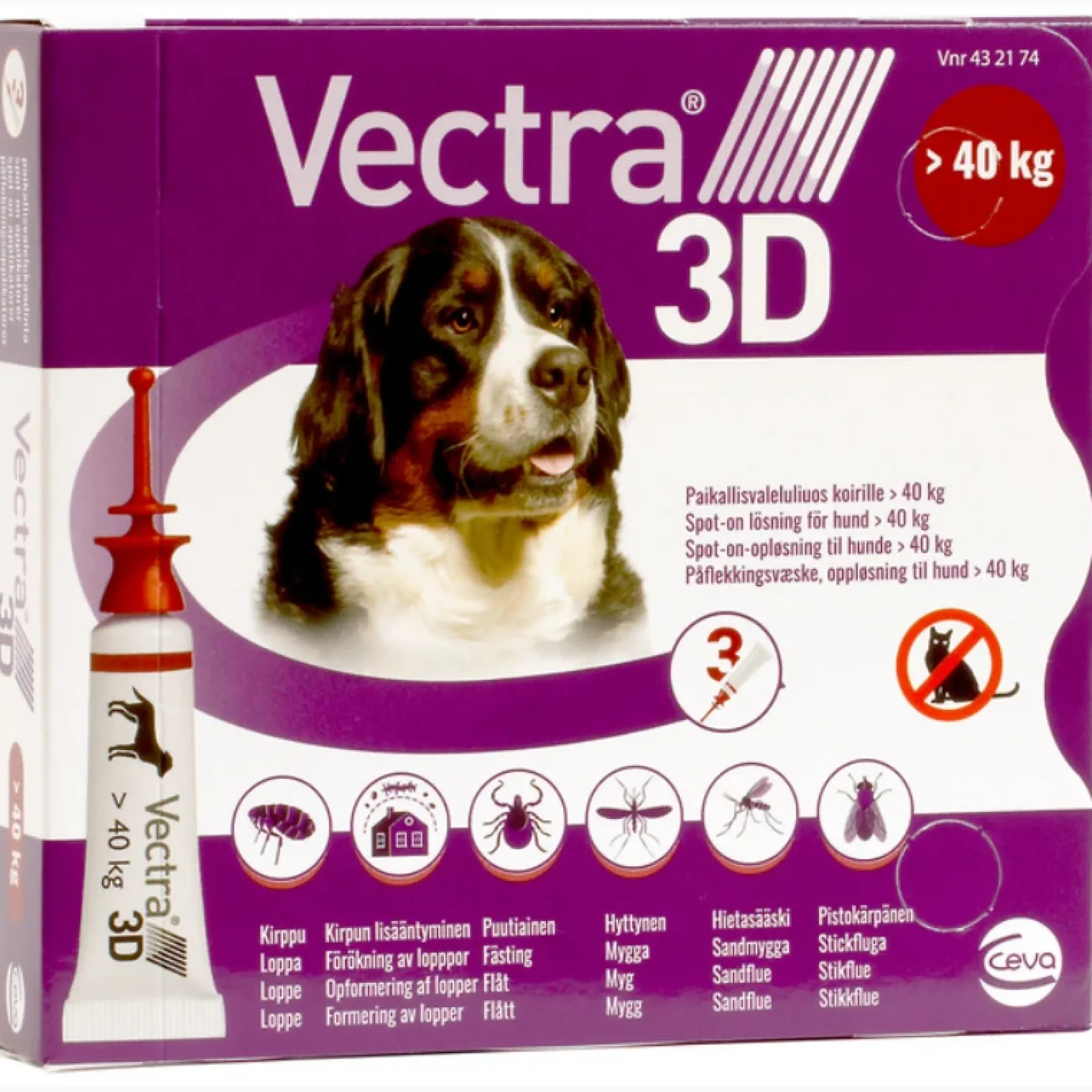 Vectra 3D paikallisvaleluliuos koirille