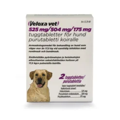 VELOXA VET 525/504/175 mg matolääke koirille 2/8 tablettia