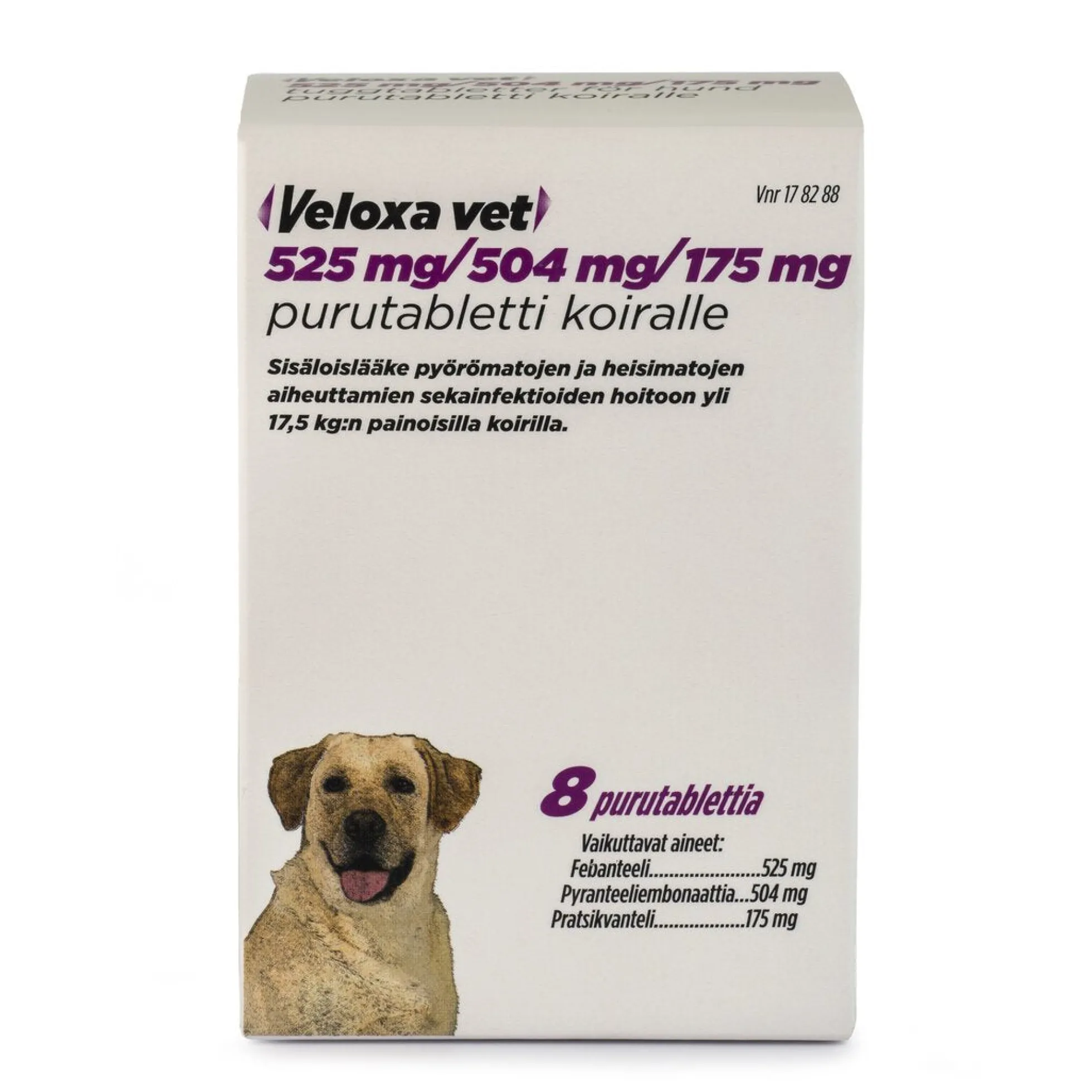 VELOXA VET 525/504/175 mg matolääke koirille 2/8 tablettia