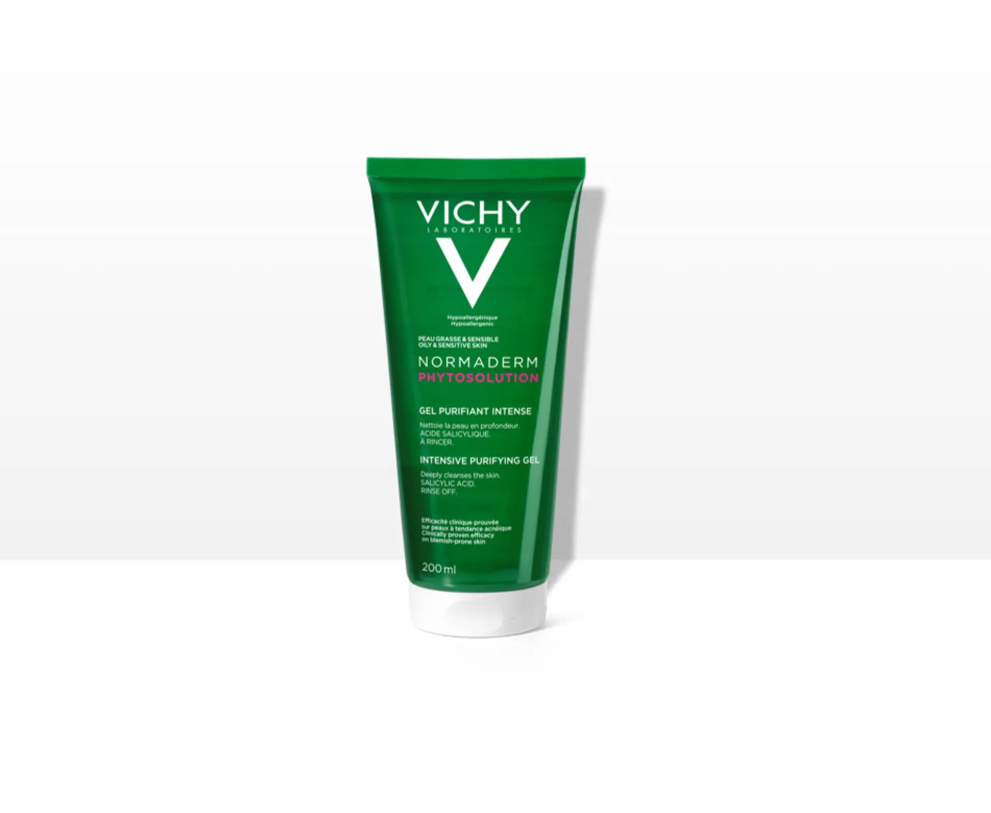 Vichy Normaderm Phytosolution puhdistusgeeli rasvoittuvalle ja epäpuhtaalle iholle