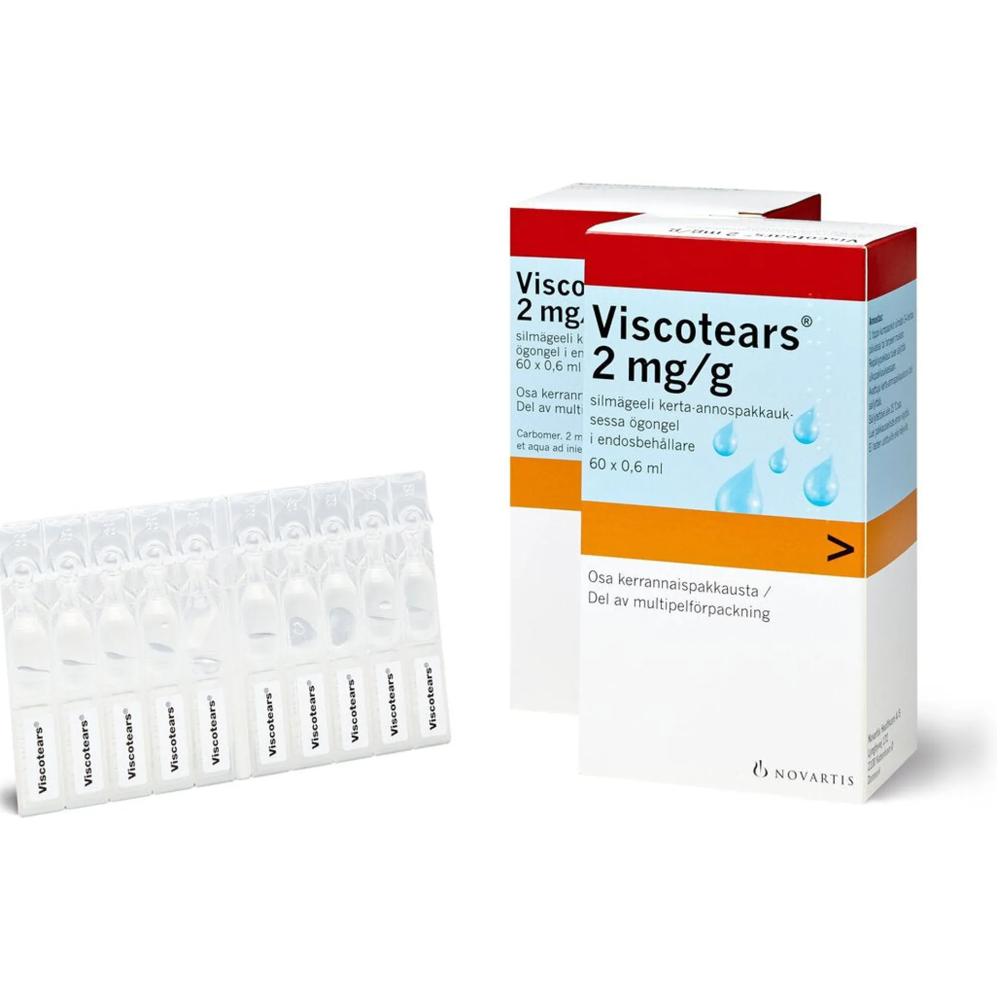 VISCOTEARS 2 mg/g silmägeeli -eri kokoja