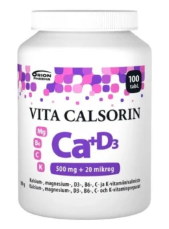 VITA-CALSORIN 500 mg +20 mikrog 100 tablettia