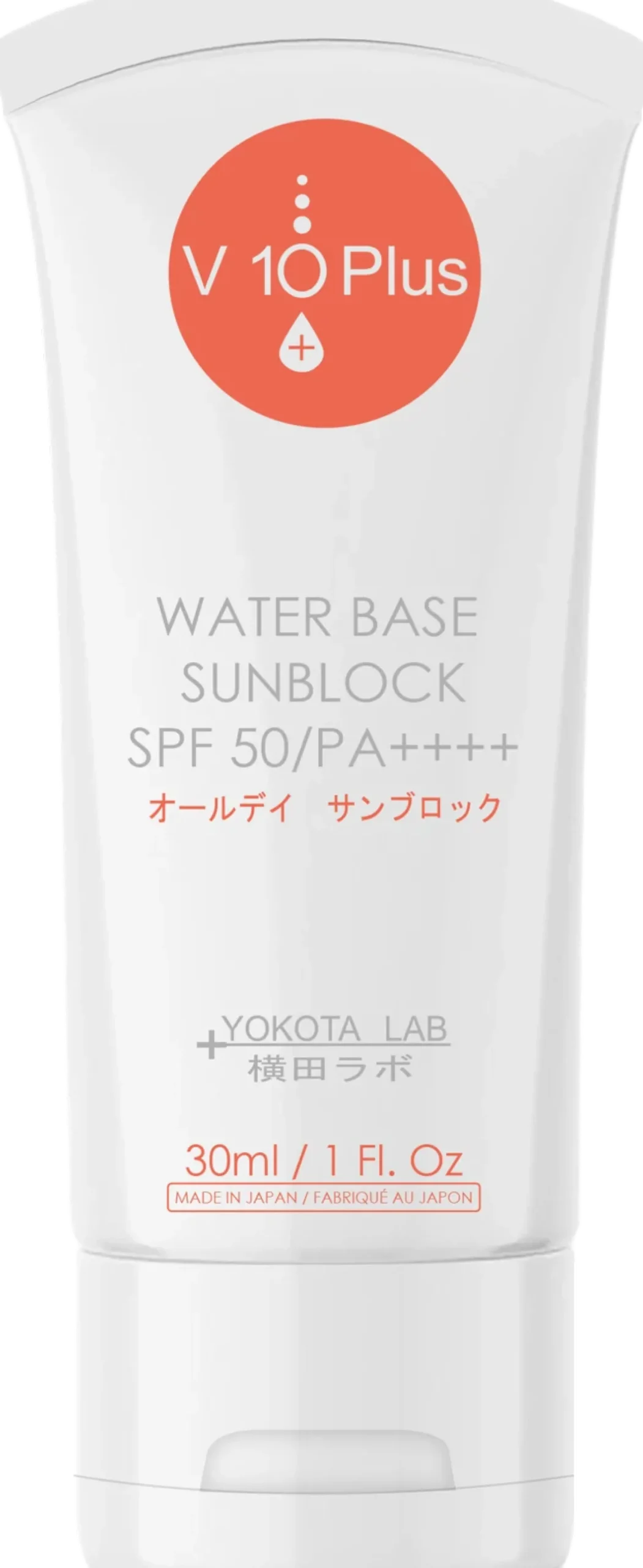 V10 Plus Water Base Sunblock SPF50 fysikaalinen aurinkosuojavoide kasvoille