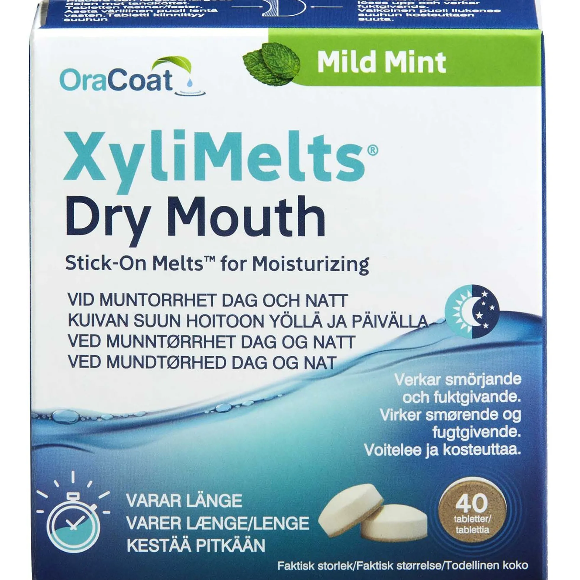 XyliMelts Dry Mouth Mild Mint 40 kpl
