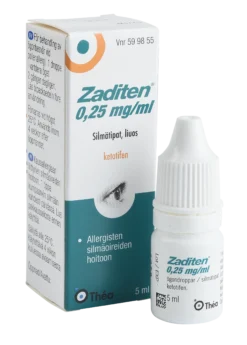 ZADITEN 0,25 mg/ml silmätipat, liuos 5 ml