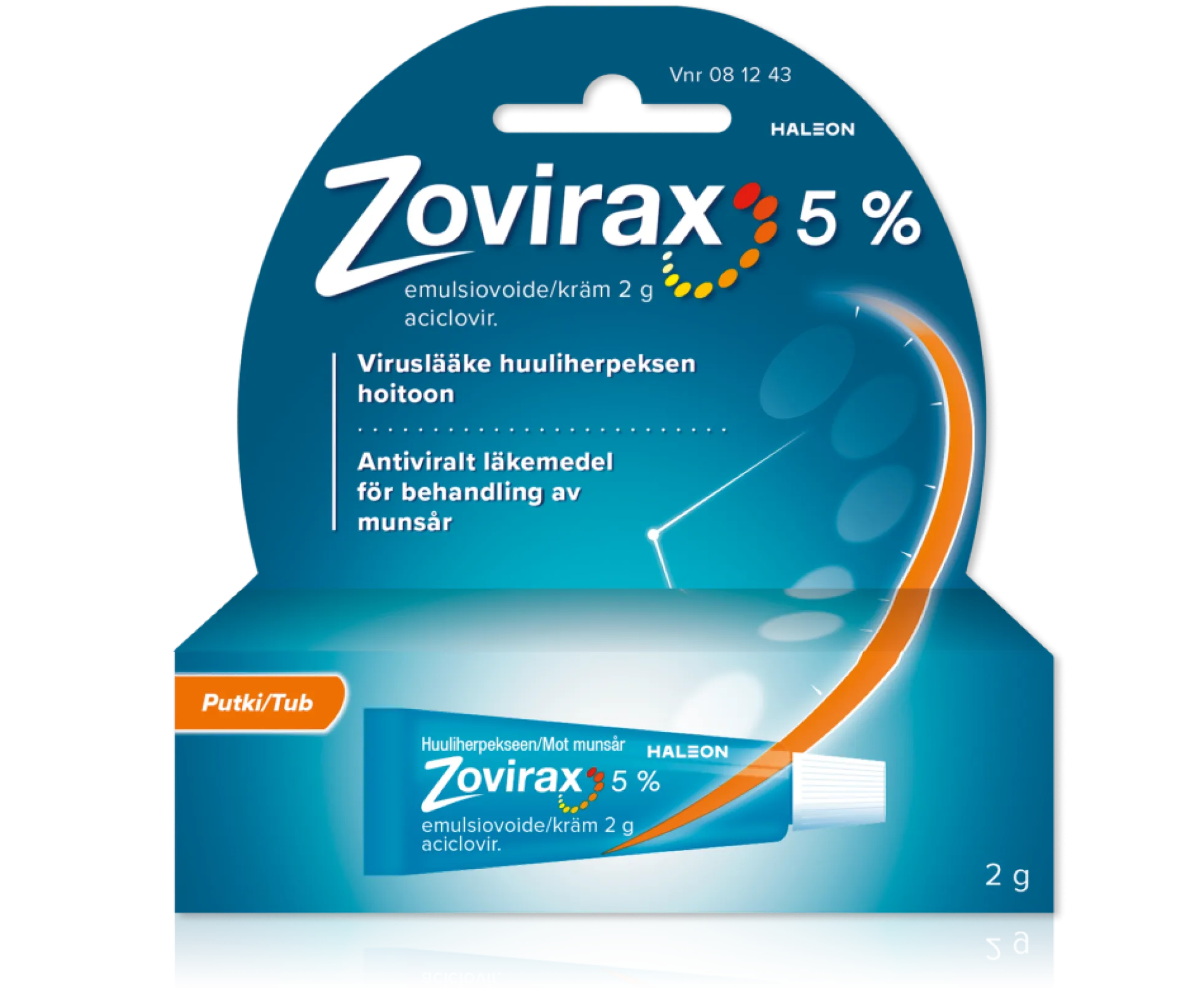 ZOVIRAX 5 % emulsiovoide tuubi/pumppu 2 g
