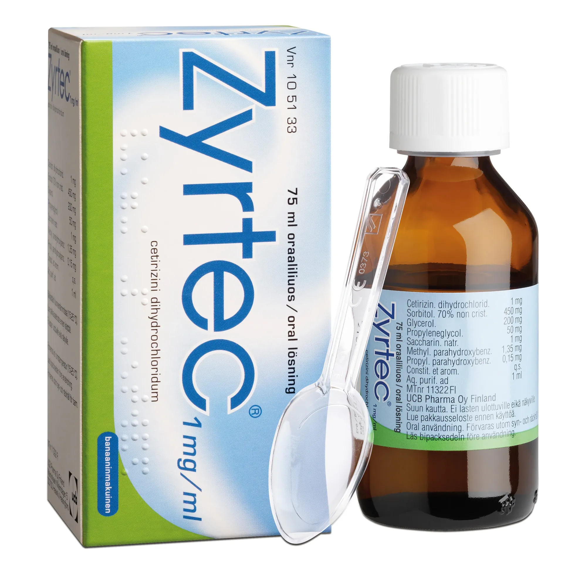 Zyrtec 1 mg/ml oraaliliuos 75 ml