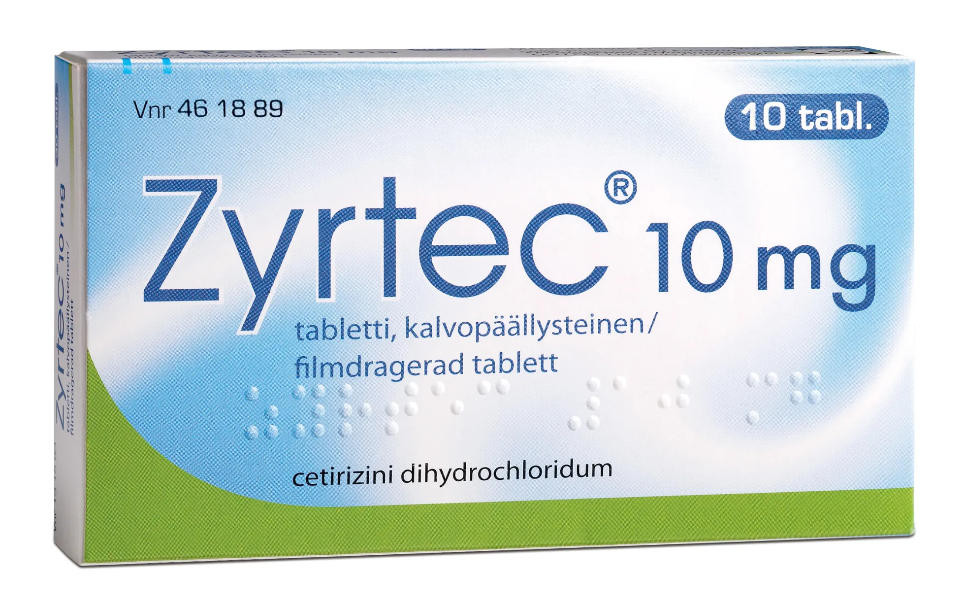 Zyrtec 10 mg tabletit -eri kokoja