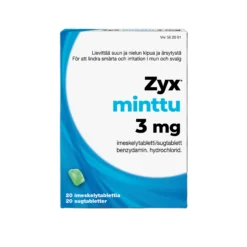 Zyx minttu 3 mg imeskelytabletti